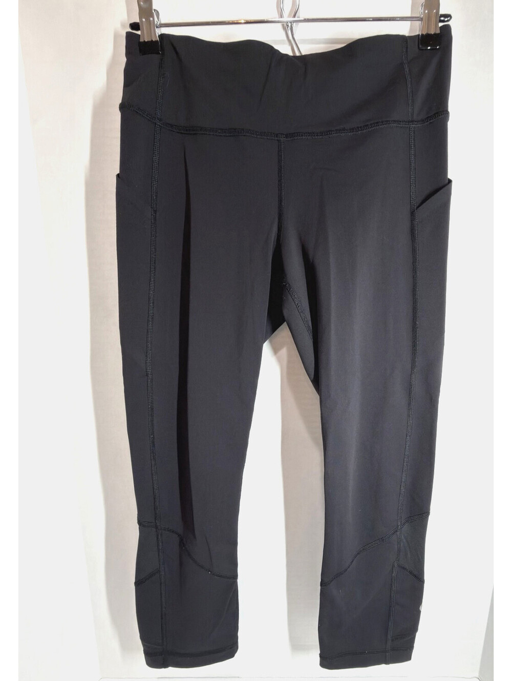 Lululemon Inspire Tight II Black Leggings Mesh Pockets Size 8 W5G33S
